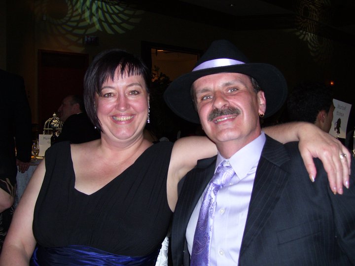 woman and man at formal event